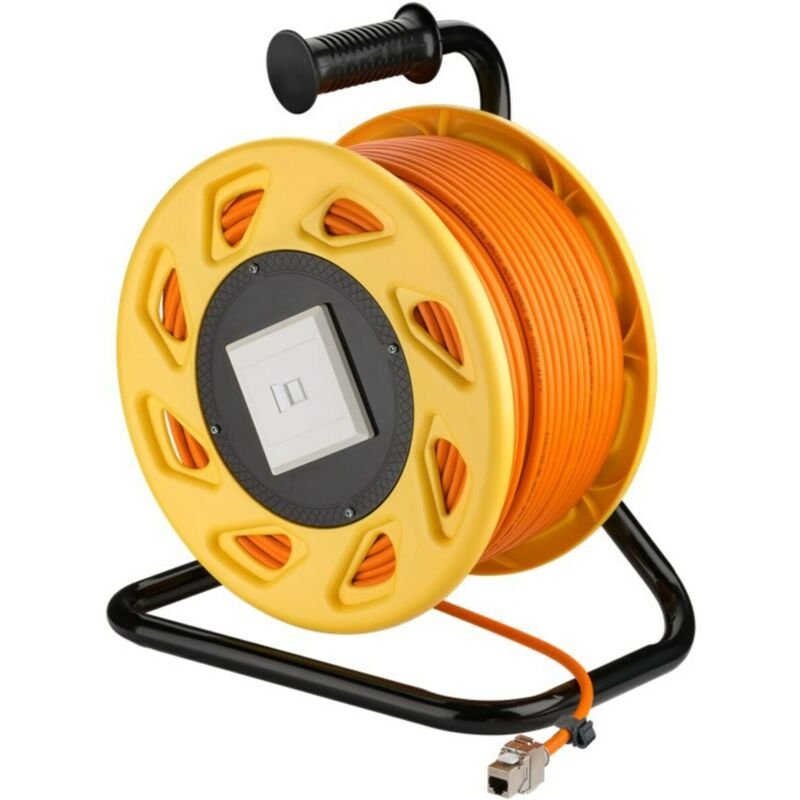 Avvolgicavo CAT7 S/FTP con connettore Keystone CAT6a - RJ45 - 50 metri
