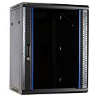 Armadio a muro 15U non assemblato con anta in vetro 600x450x770mm (LxPxA)