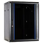 Armadio a muro 15U con anta in vetro 600x450x770mm (LxPxA)