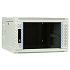 Armadio a muro bianco 6U (ribaltabile) con anta in vetro 600x600x368 mm (LxPxA)