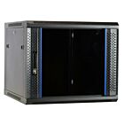 Armadio a muro 9U con anta in vetro 600x600x500mm (LxPxA)