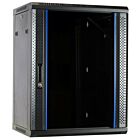 Armadio a muro 15U non assemblato con anta in vetro 600x600x770mm (LxPxA)