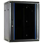Armadio a muro 15U con anta in vetro 600x600x770mm (LxPxA)