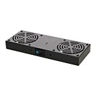 Kit di ventilazione con 2 ventole e termostato, adatto per armadi a muro.