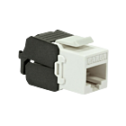 Connettore Keystone CAT6a UTP - Senza attrezzi - Nero/Bianco