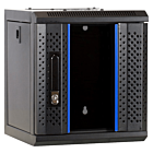 Armadio server 6U da 10 pollici con anta in vetro, dimensioni 312x310x352 mm (LxPxA)
