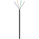 Cavo CAT6 U/UTP per esterni da 305 m su bobina, rigido, nero, con connettore CCA.