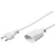Prolunga elettrica con spina europea, 2 m, bianca