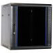 Armadio a muro 12U non assemblato con anta in vetro 600x600x635 mm (LxPxA)