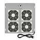Pacchetto ventole con 4 ventole e termostato, adatto per armadi server esterni.