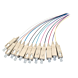 Set di 12 pezzi di cavi di collegamento colorati in fibra di vetro OM4 SC - 12 pezzi