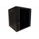 Armadio a muro 12U con anta in vetro e pannelli laterali perforati 600x600x635 mm (LxPxA)