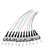 Set di 12 pezzi di cavi di collegamento colorati in fibra di vetro OM4 ST - 12 pezzi