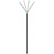 Cavo CAT6 U/UTP da esterno flessibile nero da 100 m su bobina CCA