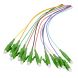 Set di 12 cavi di collegamento colorati in fibra di vetro OS2 LC-APC - 12 pezzi