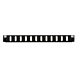 Connettore frontale LC/SC a 12 porte, nero, quad/duplex, adatto per vassoio universale in fibra.
