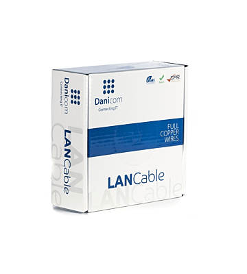 Cavo flessibile DANICOM CAT6A S/FTP da 50 m in rotolo - PVC (Fca)