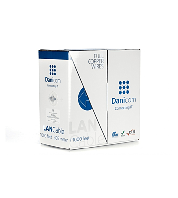 Cavo DANICOM CAT6 100% rame UTP 305m in rotolo rigido - LSZH (Cca)