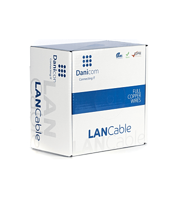 Cavo flessibile DANICOM CAT6A S/FTP da 100 m in rotolo - PVC (Fca)