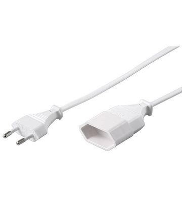 Prolunga elettrica con spina europea, 5 m, bianca