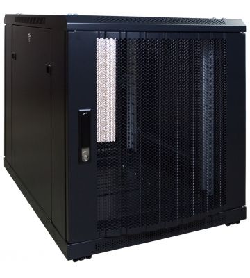 Armadio server mini 12U con sportello perforato 600x800x720mm (LxPxA)