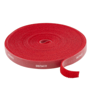 Velcro, 5 metri - larghezza 9 mm - rosso