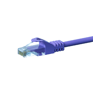 Cavo patch UTP CAT5e da 0,50 m viola - 100% rame