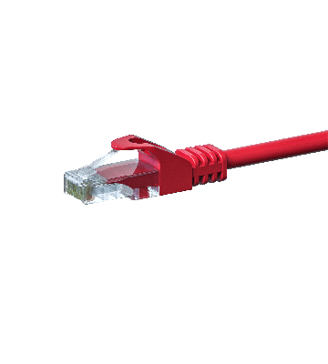 Cavo patch CAT5e UTP 0,25 m rosso - CCA