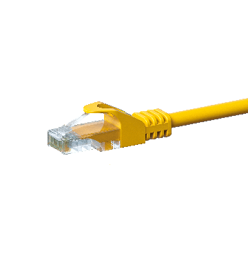 Cavo patch CAT5e UTP 0,25 m giallo - CCA
