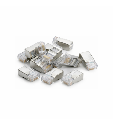 Connettore passante RJ45 FTP CAT5e DANICOM - Passante per conduttore flessibile e rigido - 10 pezzi