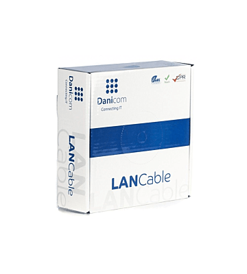 Cavo CAT6 S/FTP da 100 m su bobina, flessibile, grigio CCA