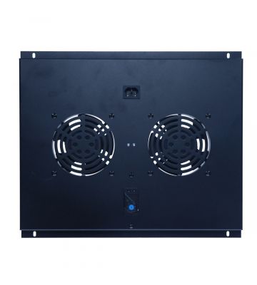 Kit di ventole con 2 ventole e termostato, adatto per armadi server con profondità di 600 mm.
