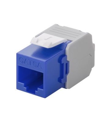 Connettore Keystone CAT6a UTP - Senza attrezzi - Blu