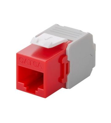 Connettore Keystone CAT6a UTP - Senza attrezzi - Rosso