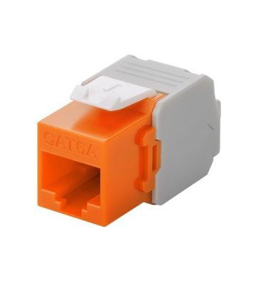 Connettore Keystone CAT6a UTP - Senza attrezzi - Arancione