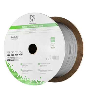 Cavo Alfaco Cat6 F/UTP su bobina rigida 305m grigio LSZH - (Eca)