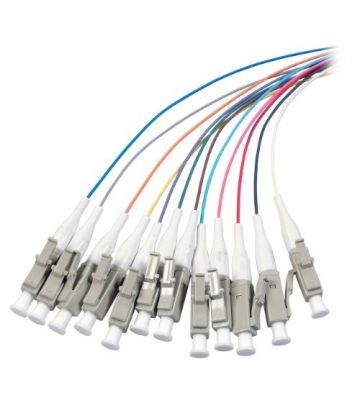 Set di 12 cavi di collegamento colorati in fibra di vetro OM4 LC - 12 pezzi