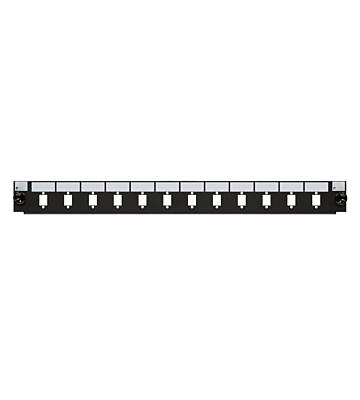 Connettore frontale LC/SC a 12 porte nero duplex/simplex, adatto per vassoio universale in fibra ottica