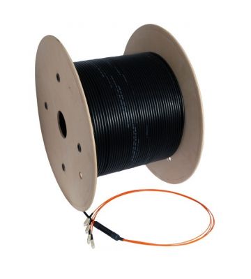 Cavo in fibra ottica OM2 personalizzato a 8 fibre, connettori inclusi.