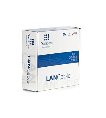 Cavo flessibile DANICOM CAT6A S/FTP da 50 m in rotolo - PVC (Fca)