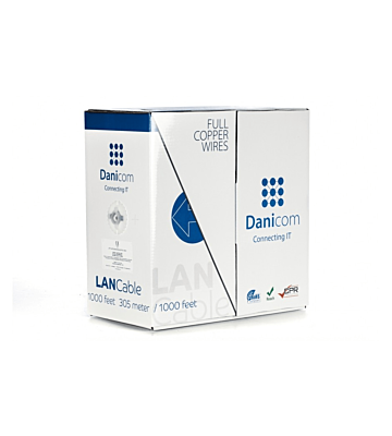 Cavo DANICOM CAT6 100% rame UTP 305m in rotolo rigido - LSZH (Cca)