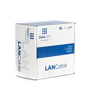 Cavo flessibile DANICOM CAT6A S/FTP da 100 m in rotolo - PVC (Fca)