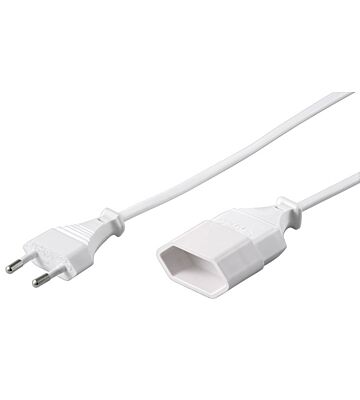 Prolunga elettrica con spina europea, 3 m, bianca