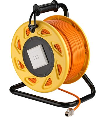 Avvolgicavo CAT7 S/FTP con connettore Keystone CAT6a - RJ45 - 90 metri