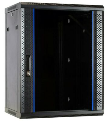 Armadio a muro 15U con anta in vetro 600x600x770mm (LxPxA)
