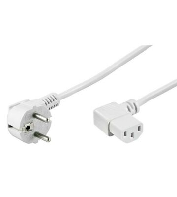 Cavo di alimentazione angolato Schuko-C13 da 1,50 m, bianco