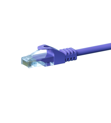Cavo patch UTP CAT5e da 0,50 m viola - 100% rame