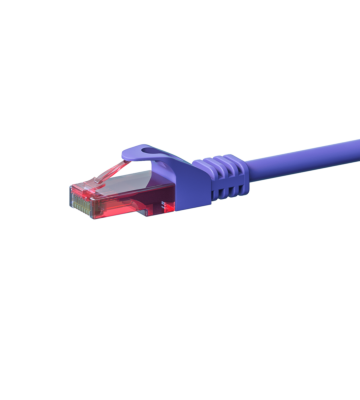 Cavo patch UTP CAT6 da 0,50 m, viola - 100% rame