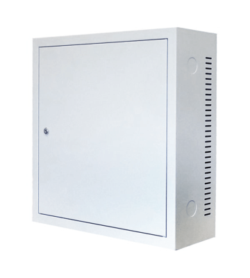 Armadio a muro 3U con anta in metallo, profondità 185 mm, colore bianco.