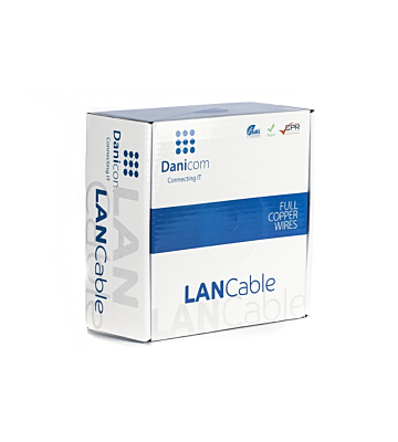 Cavo flessibile DANICOM CAT6A U/UTP da 100 m in rotolo - PVC (Fca)